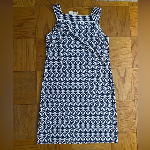 Talbots navy and white tank dress, size M, NWT - Picture 3 of 3
